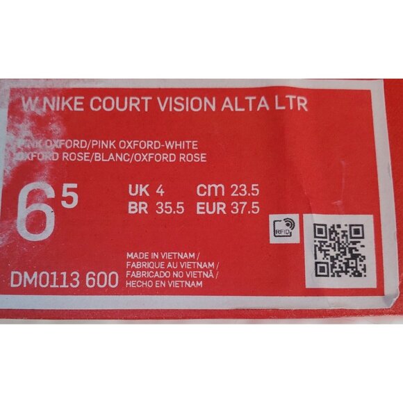 Nike Court Vision Alta Low Womens Platform Shoes Pink DM0113-600 Size 6.5 Sporty - Picture 7 of 13